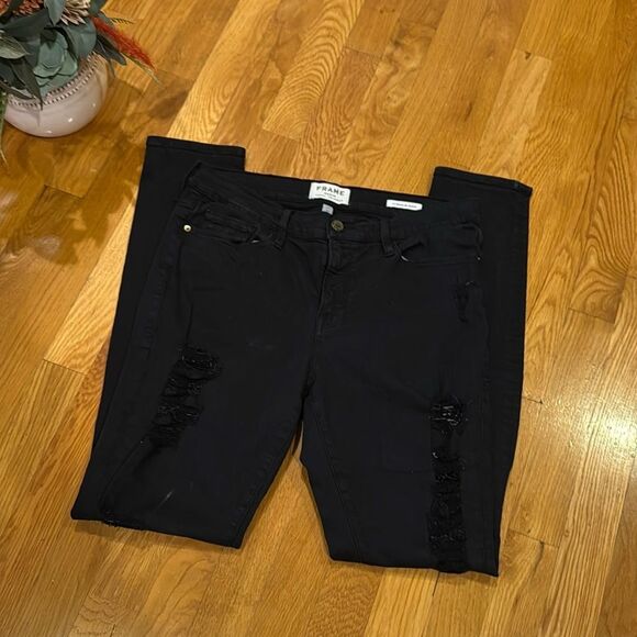FRAME Women's Black Skinny Jeans - 31 - Great Condition - Picture 4 of 15